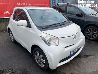 Location: BELVEDERE - 2012 TOYOTA IQ VVT-I 3 Door Hatchback REG: EF12XGL, 998cc Petrol, 5 Speed Manual Petrol, Former Keepers: 1, Keys: No, MOT: Expiry date28/11/2025