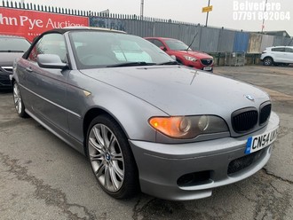 Location: Belvedere - 2004 BMW 318I SPORT CONVERTIBLE AU Convertible REG: CN54UKX, Keys: No, MOT Expiry date: 30/12/2026, 1995 Petrol, 5 Speed Auto Petrol, Former Keepers: 7