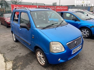 Location: Belvedere - 2002 SUZUKI WAGON R+ SPECIAL 5 Door Hatchback REG: BG02UPS, Keys: No, MOT Expiry date: 10/10/2026, 1298 Petrol, 5 Speed Manual Petrol, Former Keepers: 4