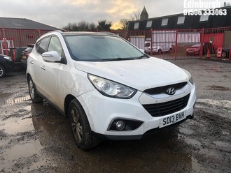 Location: Edinburgh - 2013 HYUNDAI IX35 PREMIUM 2WD CRDI Estate REG: SD13BVH, Keys: No, MOT Expiry date: 18/03/2026, 1685 Diesel, 6 Speed Manual Diesel, Former Keepers: 7