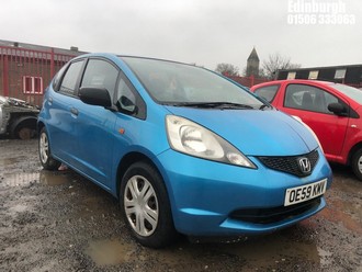 Location: Edinburgh - 2010 HONDA JAZZ S I-VTEC 5 Door Hatchback REG: OE59KMV, Keys: No, MOT Expiry date: 04/12/2025, 1198 Petrol, 5 Speed Manual Petrol, Former Keepers: 3