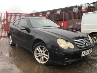 Location: Edinburgh - 2004 MERCEDES C180 KOMPRESSOR SE Coupe REG: PJ04ESV, Keys: No, MOT Expiry date: 10/03/2025, 1796 Petrol, 6 Speed Manual Petrol, Former Keepers: 10