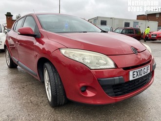 Location: Nottingham - 2010 RENAULT MEGANE EXPRESSION VVT 100 5 Door Hatchback REG: EX10GJF, Keys: No, MOT Expiry date: 16/02/2026, 1598 Petrol, 5 Speed Manual Petrol, Former Keepers: 7