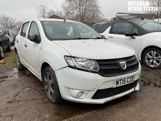 Location: Mitcham - 2015 DACIA SANDERO AMBIANCE 5 Door Hatchback REG: MT15CZE, Keys: No, MOT Expiry date: 22/11/2025, 1149 Petrol, 5 Speed Manual Petrol, Former Keepers: 3