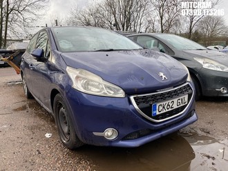Location: Mitcham - 2012 PEUGEOT 208 ACTIVE HDI 5 Door Hatchback REG: CK62GXL, Keys: No, MOT Expiry date: 09/07/2025, 1398 Diesel, 5 Speed Manual Diesel, Former Keepers: 5