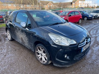 Location: Mitcham - 2010 CITROEN DS3 BLACK & WHITE 3 Door Hatchback REG: GF60ZJX, Keys: No, MOT Expiry date: 21/05/2025, 1598 Petrol, 5 Speed Manual Petrol, Former Keepers: 5