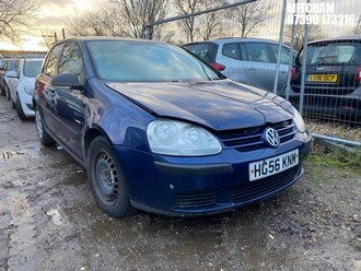 Location: Mitcham - 2006 VOLKSWAGEN GOLF S SDI 5 Door Hatchback REG: HG56KNM, Keys: No, MOT Expiry date: 05/06/2026, 1968 Diesel, 5 Speed Manual Diesel, Former Keepers: 7