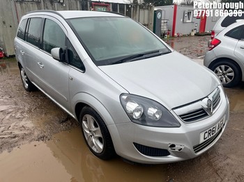 Location: Peterborough - 2011 VAUXHALL ZAFIRA EXCLUSIV CDTI EFLX MPV REG: CR61AGX, Keys: No, MOT Expiry date: 17/10/2025, 1686 Diesel, 6 Speed Manual Diesel, Former Keepers: 4