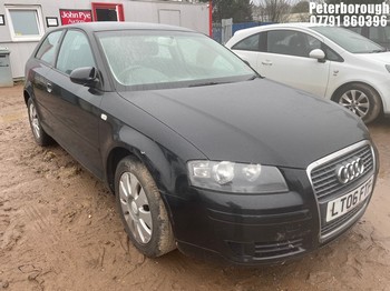 Location: Peterborough - 2006 AUDI A3 SPECIAL EDITION 3 Door Hatchback REG: LT06FTF, Keys: No, MOT Expiry date: 02/09/2026, 1595 Petrol, 5 Speed Manual Petrol, Former Keepers: 6