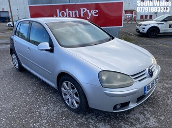 Location: South Wales - 2005 VOLKSWAGEN GOLF GT TDI 5 Door Hatchback REG: BL05TZP, Keys: No, MOT Expiry date: 12/12/2025, 1968 Diesel, 6 Speed Manual Diesel, Former Keepers: 6