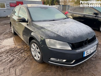 NOTE: ATF Registered Buyers ONLY - Location: Peterborough - 2012 VOLKSWAGEN PASSAT SE BLUEMOTION TECH 4 Door Saloon REG: SL12YOR, Keys: No, 1968 Diesel, 6 Speed Manual Diesel, Former Keepers: 4