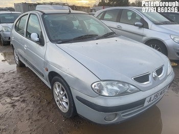 NOTE: ATF Registered Buyers ONLY - Location: Peterborough - 2001 RENAULT MEGANE FIDJI 16V 5 Door Hatchback REG: AJ51MXC, Keys: No, 1390 Petrol, 5 Speed Manual Petrol, Former Keepers: 2
