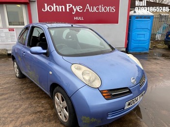 Location: Hull - 2004 NISSAN MICRA SE AUTO 3 Door Hatchback REG: MD04YPM, Keys: No, MOT Expiry date: 30/09/2025, 1240 Petrol, 4 Speed Auto Petrol, Former Keepers: 12