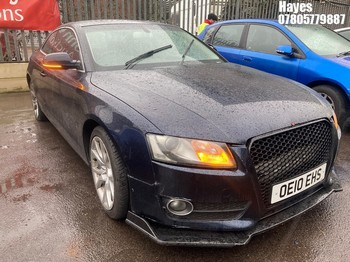 Location: Hayes - 2010 AUDI A5 SPORT TFSI 180 Coupe REG: OE10EHS, Keys: No, MOT Expiry date: 31/07/2026, 1984 Petrol, 6 Speed Manual Petrol, Former Keepers: 9