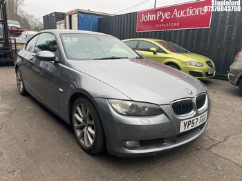 Location: Stapleford - 2007 BMW 325I SE AUTO Coupe REG: YP57TGX, Keys: Yes, MOT Expiry date: 02/05/2026, 2996 Petrol, 6 Speed Auto Petrol, Former Keepers: 8