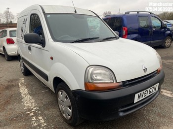 Location: Manchester - 2001 RENAULT KANGOO 665 1.9D Car Derived Van REG: MV51GZN, 1870 Diesel, 5 Speed Manual Diesel, Former Keepers: 7, Keys: No, MOT Expiry date: 18/11/2025