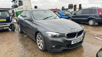 Location: Erith - 2013 BMW 320d Se Gt Auto 4 Door Hatchback REG: YC63FSK, Keys: Yes, MOT Expiry date: 18/02/2026, 1995 CC Diesel, 8 Speed Automatic Diesel, Former Keepers: 4