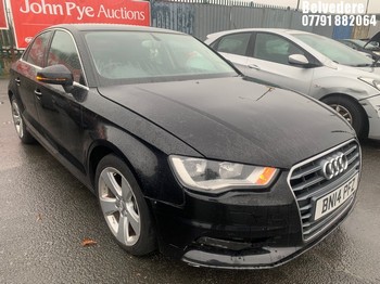 Location: BELVEDERE - 2014 AUDI A3 SPORT TFSI 4 Door Saloon REG: BN14PFZ, 1395 PETROL, 6 Speed Manual Petrol, Former Keepers: 2, Keys: No, MOT: Expiry date15.10.2025