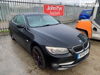 Location: BELVEDERE - 2010 BMW 325I SE AUTO Coupe REG: HY10HFC, 2996 PETROL, 6 Speed Auto Petrol, Former Keepers: 5, Keys: No, MOT: Expiry date04.12.2026