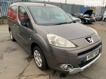 Location: BELVEDERE - 2010 PEUGEOT PARTNER TEPEE S MPV REG: KR10VWD, 1598 PETROL, 5 Speed Manual Petrol, Former Keepers: 4, Keys: No, MOT: Expiry date01.08.2026