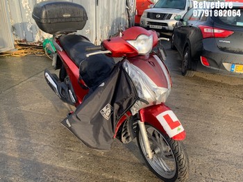 Location: Belvedere - 2014 HONDA SH 125 AD-E Motorcycle REG: BU64VLN, Keys: No, MOT Expiry date: 08.10.2025, 125 Petrol, AUTOMATIC, Former Keepers: 11