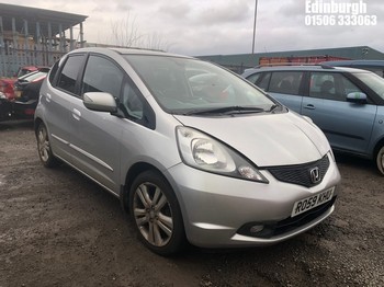 Location: Edinburgh - 2009 HONDA JAZZ I-VTEC EX 5 Door Hatchback REG: RO59KHU, Keys: No, MOT Expiry date: 25/08/2025, 1339 Petrol, 5 Speed Manual Petrol, Former Keepers: 6