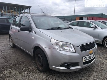 Location: Edinburgh - 2009 CHEVROLET AVEO S 5 Door Hatchback REG: SL59JYP, Keys: No, MOT Expiry date: 13/05/2025, 1206 Petrol, 5 Speed Manual Petrol, Former Keepers: 6