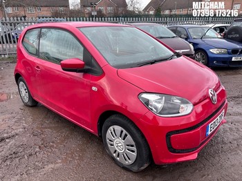 Location: Mitcham - 2013 VOLKSWAGEN MOVE UP 3 Door Hatchback REG: EO13ZRF, Keys: No, MOT Expiry date: 19/11/2024, 999 Petrol, 5 Speed Manual Petrol, Former Keepers: 2