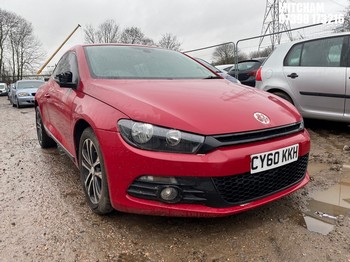 Location: Mitcham - 2011 VOLKSWAGEN SCIROCCO TSI Coupe REG: CY60KKH, Keys: No, MOT Expiry date: 18/04/2026, 1390 Petrol, 6 Speed Manual Petrol, Former Keepers: 5