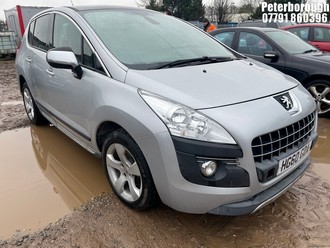 Location: Peterborough - 2010 PEUGEOT 3008 EXCLUSIVE HDI S-A 5 Door Hatchback REG: HG60GDA, Keys: No, MOT Expiry date: 14/11/2026, 1560 Diesel, 6 Speed Semi Auto Diesel, Former Keepers: 6