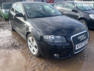 Location: Peterborough - 2007 AUDI A3 SPORT TDI 3 Door Hatchback REG: KY57OZT, Keys: No, MOT Expiry date: 22/08/2026, 1968 Diesel, 6 Speed Manual Diesel, Former Keepers: 5