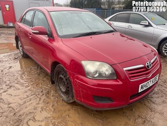 Location: Peterborough - 2007 TOYOTA AVENSIS D4-D 5 Door Hatchback REG: MH07KBE, Keys: No, MOT Expiry date: 06/12/2025, 1998 Diesel, MANUAL, Former Keepers: 8