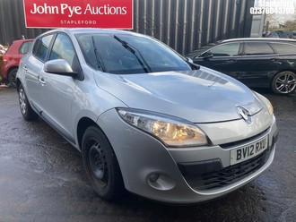 Location: Stapleford - 2012 RENAULT MEGANE EXPRESSION DCI ECO 5 Door Hatchback REG: BV12RXU, Keys: Yes, MOT Expiry date: 23/12/2026, 1461 Diesel, 6 Speed Manual Diesel, Former Keepers: 5