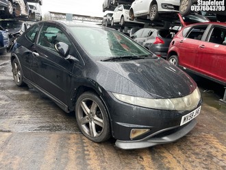 Location: Stapleford - 2008 HONDA CIVIC TYPE-S GT I-CTDI 3 Door Hatchback REG: MV58JHE, Keys: Yes, MOT Expiry date: 20/06/2026, 2204 Diesel, 6 Speed Manual Diesel, Former Keepers: 12