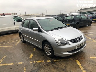 Location: Brentwood - 2005 HONDA CIVIC SE AUTO 5 Door Hatchback REG: RY05LZS, Keys: No, MOT Expiry date: 18/09/2026, 1396 Petrol, 4 Speed Auto Petrol, Former Keepers: 2