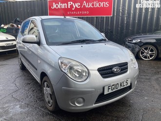 Location: Stapleford - 2010 KIA PICANTO 1 5 Door Hatchback REG: FG10KLS, Keys: Yes, MOT Expiry date: 24/04/2026, 999 Petrol, 5 Speed Manual Petrol, Former Keepers: 2