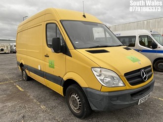 Location: South Wales - 2008 MERCEDES SPRINTER 311 CDI MWB Panel Van REG: EF08UNH, Keys: No, MOT Expiry date: 03/09/2025, 2148 Diesel, 6 Speed Manual Diesel, Former Keepers: 2