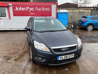 Location: Hull - 2008 FORD FOCUS STYLE 100 5 Door Hatchback REG: YL08OTP, Keys: No, MOT Expiry date: 22/05/2026, 1596 Petrol, 5 Speed Manual Petrol, Former Keepers: 6