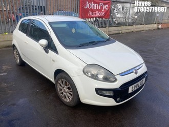 Location: Hayes - 2011 FIAT PUNTO EVO MYLIFE 3 Door Hatchback REG: LV11LXE, Keys: No, MOT Expiry date: 19/05/2026, 1242 Petrol, 5 Speed Manual Petrol, Former Keepers: 6