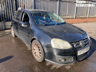 Location: Hayes - 2007 VOLKSWAGEN GOLF GT TDI 140 DSG 5 Door Hatchback REG: ST07OGG, Keys: No, MOT Expiry date: 18/02/2026, 1968 Diesel, 6 Speed Auto Diesel, Former Keepers: 12