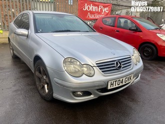 Location: Hayes - 2004 MERCEDES C180 KOMPRESSOR SE AUTO Coupe REG: HT04GVK, Keys: No, MOT Expiry date: 03/11/2025, 1796 Petrol, 5 Speed Auto Petrol, Former Keepers: 4