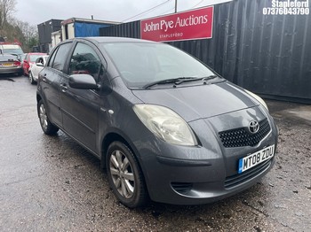 Location: Stapleford - 2008 TOYOTA YARIS TR D-4D 5 Door Hatchback REG: MT08ZDU, Keys: Yes, MOT Expiry date: 09/10/2026, 1364 Diesel, 5 Speed Manual Diesel, Former Keepers: 2
