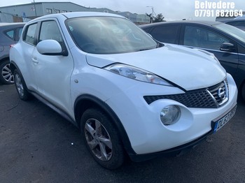 Location: BELVEDERE - 2014 NISSAN JUKE VISIA 5 Door Hatchback REG: DL63FFP, 1598cc Petrol, 5 Speed Manual Petrol, Former Keepers: 4, Keys: No, MOT: Expiry date16.10.2026