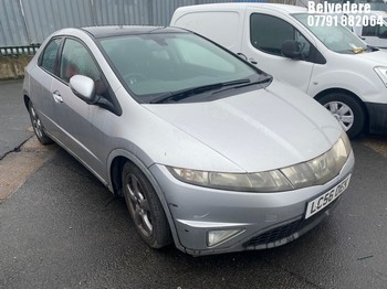 Location: Belvedere - 2006 HONDA CIVIC ES I-VTEC 5 Door Hatchback REG: LC56OEK, Keys: No, MOT Expiry date: 01/09/2025, 1799 Petrol, 6 Speed Manual Petrol, Former Keepers: 7