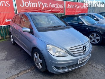 Location: Belvedere - 2006 MERCEDES B170 SE CVT MPV REG: HK56LEF, Keys: No, MOT Expiry date: 24/11/2024, 1699 Petrol, Variable Speed Auto Petrol, Former Keepers: 7