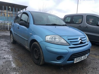 Location: Edinburgh - 2006 CITROEN C3 DESIRE 5 Door Hatchback REG: SV55JZA, Keys: No, MOT Expiry date: 05/06/2026, 1124 Petrol, 5 Speed Manual Petrol, Former Keepers: 7