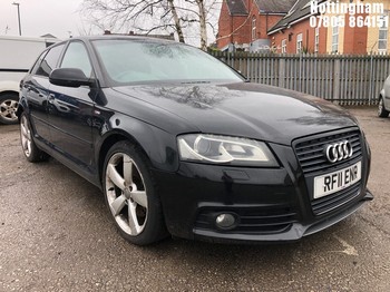 Location: Nottingham - 2011 AUDI A3 S LINE SPECIAL ED TDI 5 Door Hatchback REG: RF11ENR, Keys: No, MOT Expiry date: 26/02/2026, 1968 Diesel, 6 Speed Manual Diesel, Former Keepers: 3