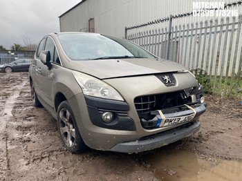 Location: Mitcham - 2013 PEUGEOT 3008 ACTIVE E-HDI S-A 5 Door Hatchback REG: PK13JZG, Keys: No, MOT Expiry date: 07/11/2025, 1560 Diesel, 6 Speed Semi Auto Diesel, Former Keepers: 4