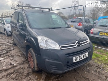 Location: Mitcham - 2016 CITROEN BERLINGO 625 EN-PRISE BLU Panel Van REG: BT66WOJ, Keys: No, MOT Expiry date: 16/09/2026, 1560 Diesel, 5 Speed Manual Diesel, Former Keepers: 4