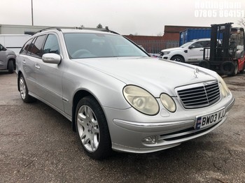 Location: Nottingham - 2003 MERCEDES E320 CDI AVANTGARDE A Estate REG: BW03VJJ, Keys: No, MOT Expiry date: 28/09/2026, 3222 Diesel, 5 Speed Auto Diesel, Former Keepers: 7